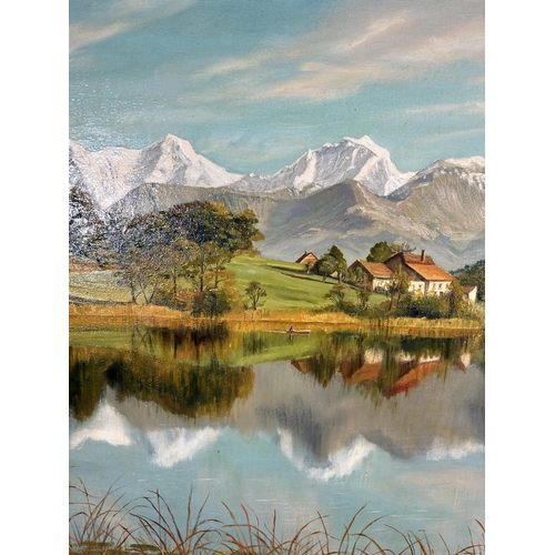 271 - A 1970s framed N. Roberts oil on board of a landscape scene - approx. 61cm high x 101cm wide