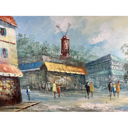 276 - A framed Parisian scene oil on canvas signed Peters - approx. 69cm high x 100cm wide