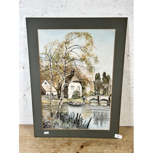 293 - An unframed watercolour, signed lower left - approx. 61cm high x 46cm wide