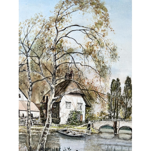 293 - An unframed watercolour, signed lower left - approx. 61cm high x 46cm wide