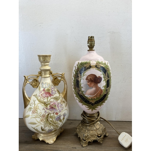 381 - A collection of 19th century and later ceramics and glassware to include Art Deco Crown Devon Sylvan... 