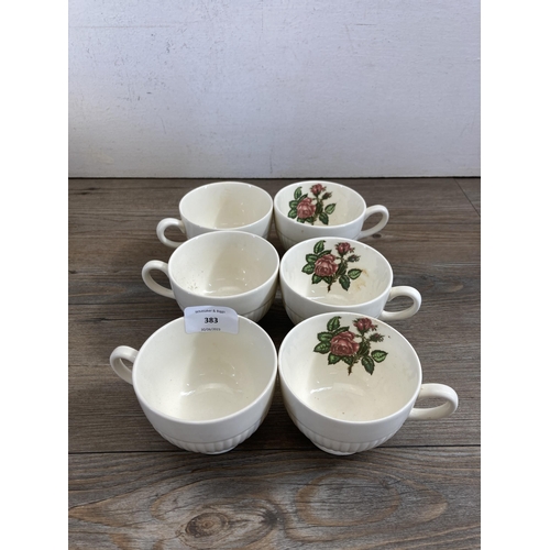 383 - A collection of Wedgwood Moss Rose china