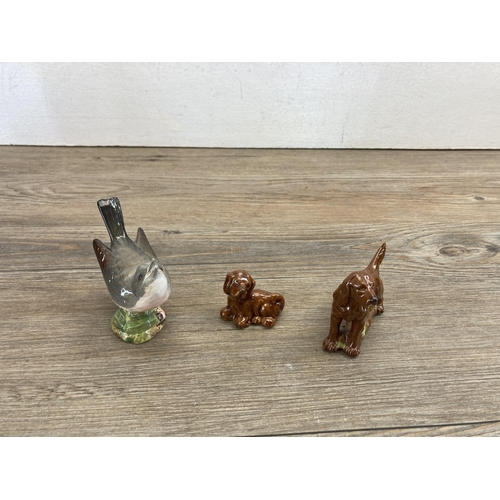 400 - Fourteen ceramic animal figurines to include Beswick Ch. Sugar of Wendover, Poole Pottery dolphin, B... 