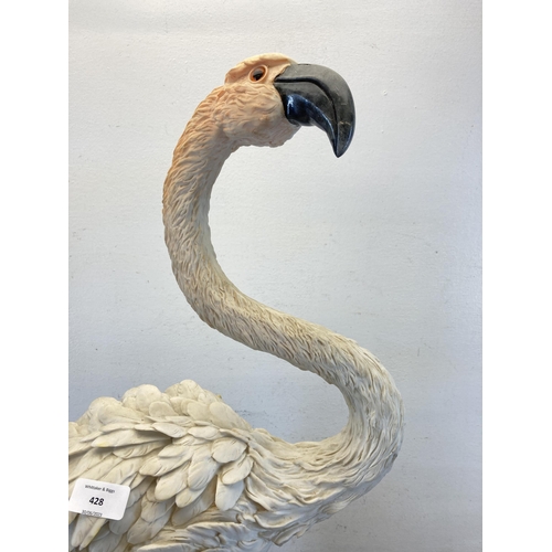 428 - A La Anina Collection flamingo figurine - approx. 87cm high