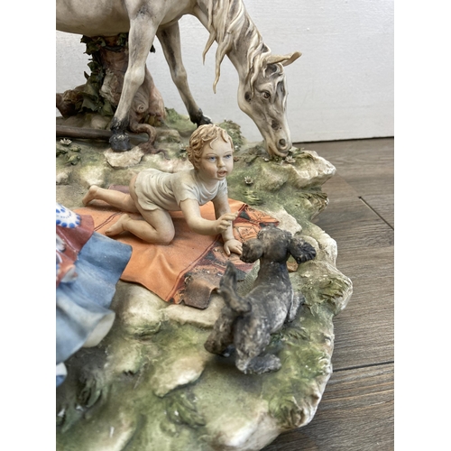 429 - A large 1970s Capodimonte 'The Gypsy Encampment' figurine modelled by Sandro Maggioni - approx. 32cm... 