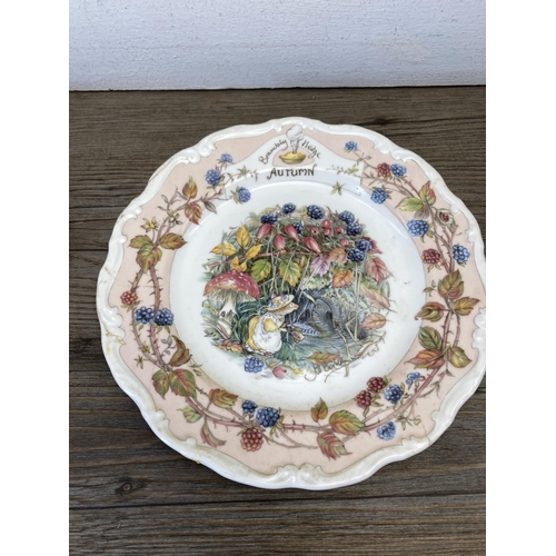 434 - A collection of Royal Doulton Brambly Hedge Gift Collection china to include Summer cup, saucer and ... 