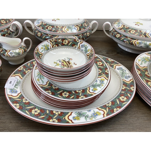 440 - A collection of Minton Oriental Blossom dinnerware to include six tea cups, six saucers, six side pl... 