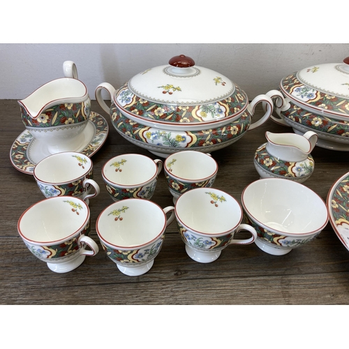 440 - A collection of Minton Oriental Blossom dinnerware to include six tea cups, six saucers, six side pl... 