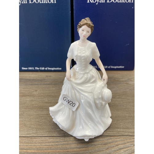 447A - Three Royal Doulton figurines, one boxed Anna of The Five Towns - HN 3865, one boxed Countess of Che... 