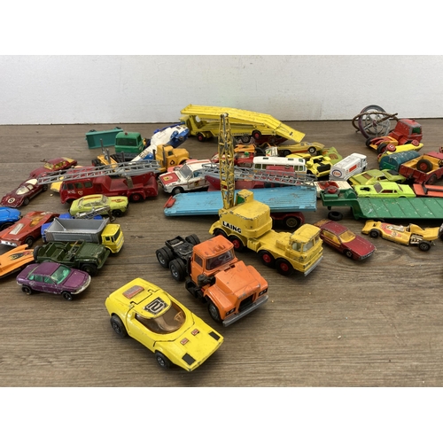 511 - A collection of vintage die-cast model vehicles to include Dinky Land Rover, Matchbox Guy Warrior Tr... 