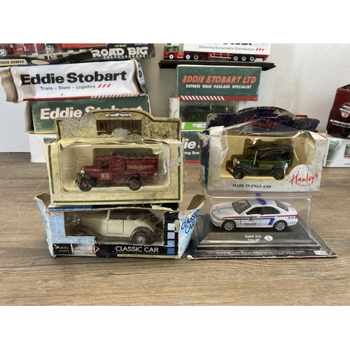 520 - A collection of boxed die-cast model vehicles to include Atlas Editions Eddie Stobart, Matchbox Mode... 