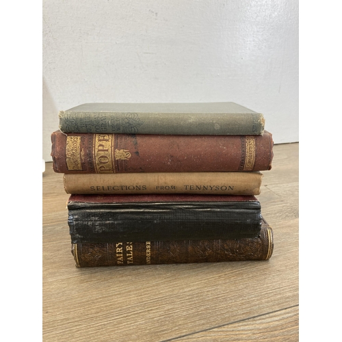 587 - Nine 19th century and later hardback books to include The History of England by Miss Corner dated 18... 