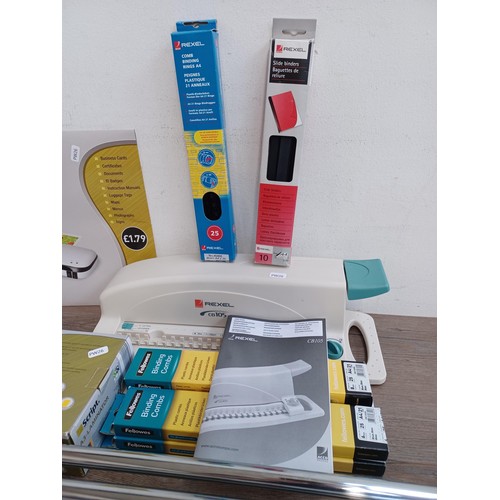 677 - Three items, one RotaTrim Professional rotary guillotine A1 paper/card trimmer, one boxed Script A3 ... 