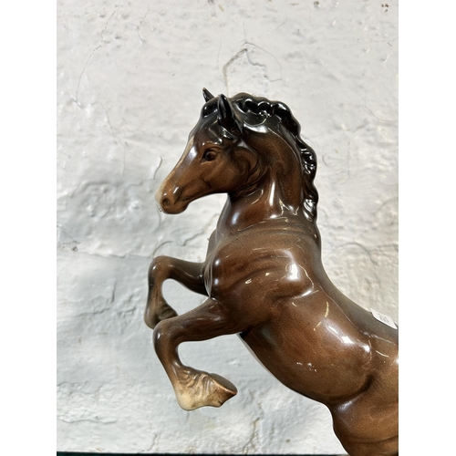 309 - A Beswick no. 1014 Rearing Welsh Cob figurine - approx. 26cm high