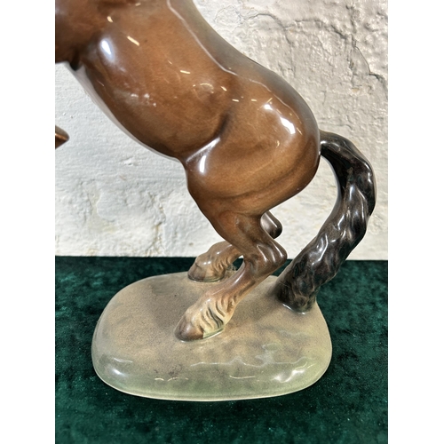 309 - A Beswick no. 1014 Rearing Welsh Cob figurine - approx. 26cm high