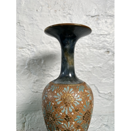 316 - An early 20th century Royal Doulton Slaters Patent glazed stoneware vase, numbered 3901 - approx. 26... 