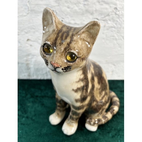 364 - A Winstanley pottery cat figurine - approx. 22cm high