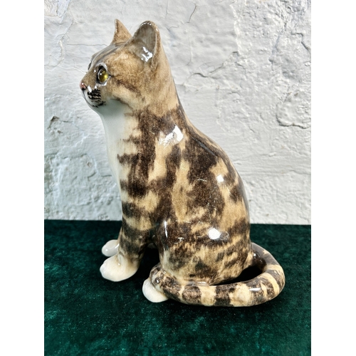 364 - A Winstanley pottery cat figurine - approx. 22cm high