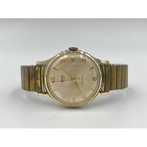 2150 - A 1970s Smiths mechanical 33mm men's wristwatch with original Smiths expanding bracelet