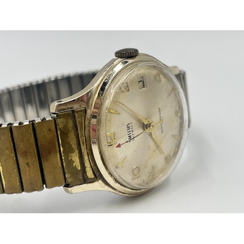 2150 - A 1970s Smiths mechanical 33mm men's wristwatch with original Smiths expanding bracelet