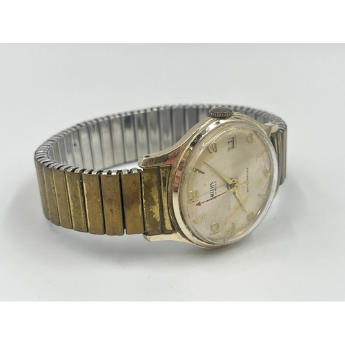 2150 - A 1970s Smiths mechanical 33mm men's wristwatch with original Smiths expanding bracelet