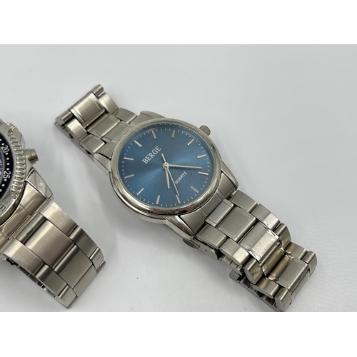 2157 - Four quartz men's wristwatches to include Accurist MS085, Lorus Sports etc.