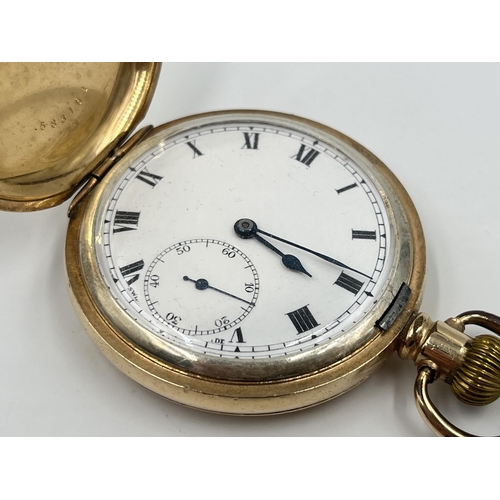 2157A - An early 20th century Dimier Freres & Cie. Selezi hand wind full hunter pocket watch