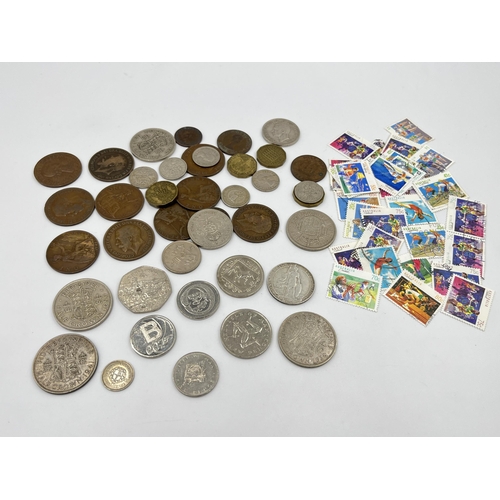 2266 - A collection of British and Manx coins to include 92.5% silver 1908 florin, 50% silver 1941 and 1938... 