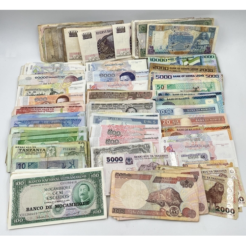 2273 - A collection of banknotes to include Central Bank of Tanzania, Central Bank of Syria, twelve Banco d... 