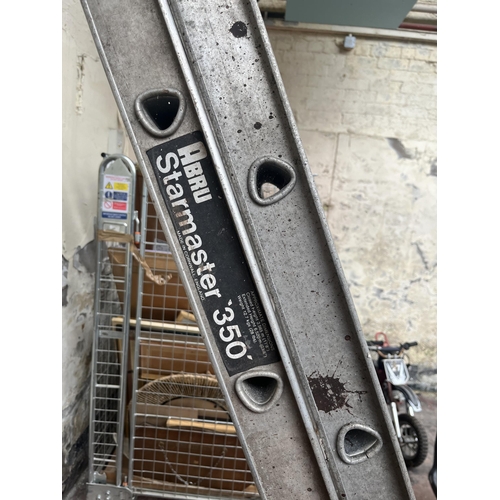 855 - Two pairs of aluminium extending ladders