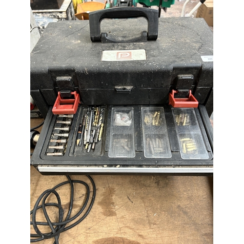 920 - A Performance tool chest containing Performance power cordless hammer drill with battery and charger... 