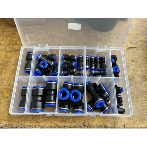 949 - A cased set of airline push fittings