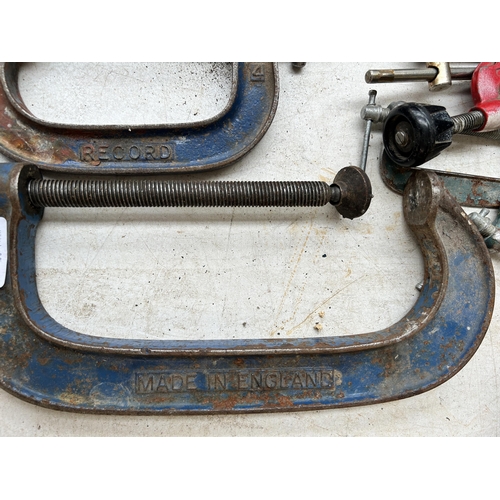 974 - Eight vintage cast iron G-Clamps