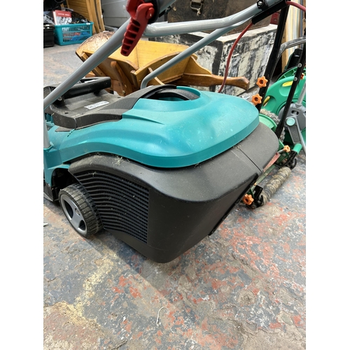 985 - A Bosch Rotak 43 240v lawn mower with grass collector