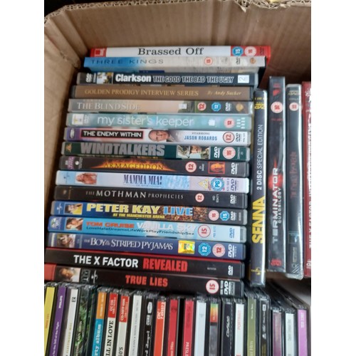 770 - Two boxes containing a collection of CDs and DVDs to include The Beatles, Oasis, The Rolling Stones ... 