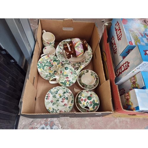 1088 - Eleven boxes containing Del Prado fine porcelain hand painted ink well, Wedgwood S/S cups and saucer... 