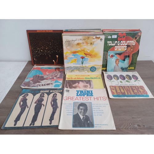 775 - A collection of vinyl records to include Bob Dylan/The Band, The Bee Gees, five Taiwanese unofficial... 