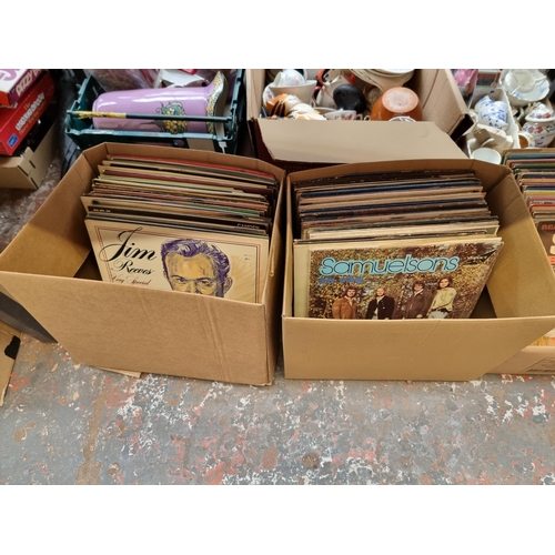 1115 - Nine boxes containing a large collection of vinyl records