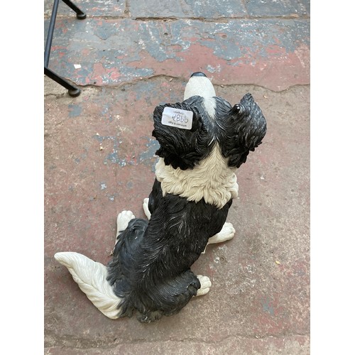 998A - A fibreglass Collie dog garden ornament