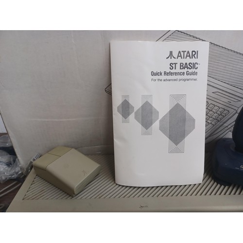 754 - A boxed Atari 520STFM personal home computer with joystick, mouse, cables, external 3.5