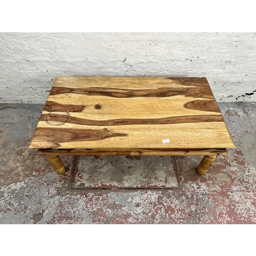 193 - An Indian sheesham wood rectangular coffee table