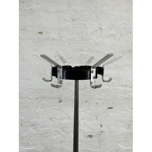 64 - A 1960s Du-al aluminium and black painted steel coat stand - approx. 165cm high