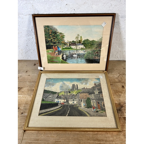 249 - Two 1977 framed L. E. Allsopp watercolours