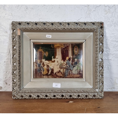 217 - A 19th century framed crystoleum  - approx. 37cm high x 44cm wide