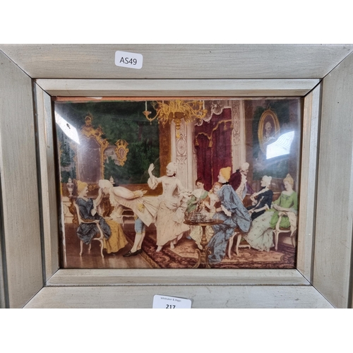 217 - A 19th century framed crystoleum  - approx. 37cm high x 44cm wide