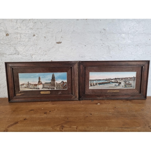 233 - Two oak framed Calais prints