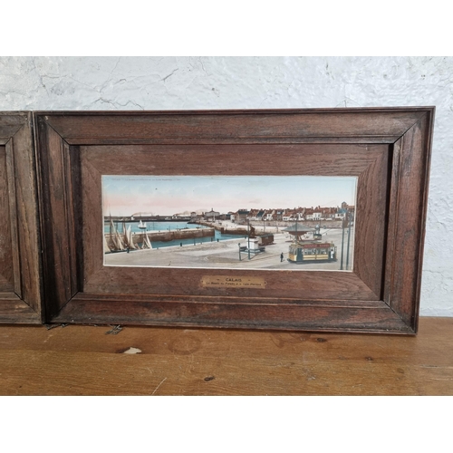 233 - Two oak framed Calais prints