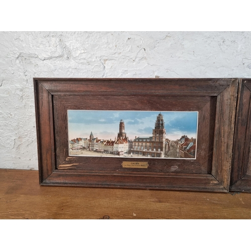 233 - Two oak framed Calais prints