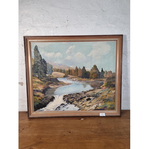 252 - A mid 20th century framed oil on board of a landscape scene signed C.E.I. Toogood and dated 1963 - a... 