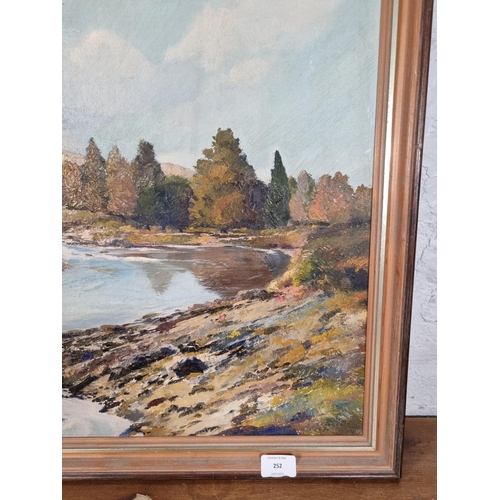 252 - A mid 20th century framed oil on board of a landscape scene signed C.E.I. Toogood and dated 1963 - a... 